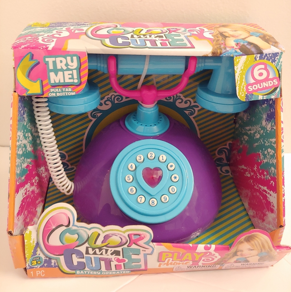 Pink and Blue Toy Phone